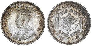 1 Шестипенсовик Південно-Африканська Республіка (1910 - ) Срібло Георг V (1865-1936)