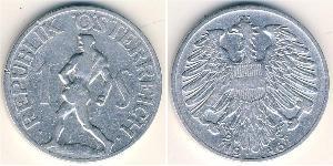 1 Шиллинг Оккупированная Австрия (1945-1955) Алюминий 