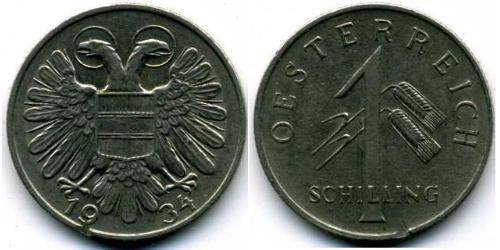 1 Шиллинг Federal State of Austria (1934-1938) Никель/Медь 