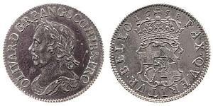 1 Шиллинг Английская республика (1649-1660) Серебро Кромвель, Оливер (1599 - 1658)
