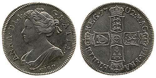 1 Шиллинг Королевство Великобритания (1707-1801) Серебро Анна (королева Великобритании)(1665-1714)