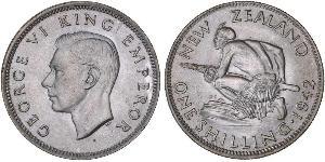 1 Шиллинг Новая Зеландия Серебро Георг VI (1895-1952)