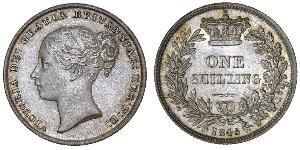 1 Шиллинг Соединённое королевство Великобритании и Ирландии (1801-1922) Серебро Виктория (1819 - 1901)