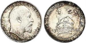 1 Шиллинг Соединённое королевство Великобритании и Ирландии (1801-1922) Серебро Эдуард VII (1841-1910)