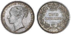 1 Шиллинг Соединённое королевство Великобритании и Ирландии (1801-1922) Серебро Виктория (1819 - 1901)