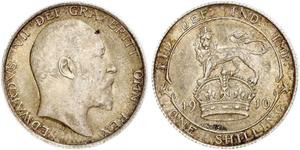 1 Шиллинг Соединённое королевство Великобритании и Ирландии (1801-1922) Серебро Эдуард VII (1841-1910)