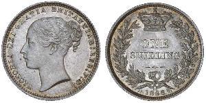 1 Шиллинг Соединённое королевство Великобритании и Ирландии (1801-1922) Серебро Виктория (1819 - 1901)
