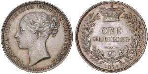 1 Шиллинг Соединённое королевство Великобритании и Ирландии (1801-1922) Серебро Виктория (1819 - 1901)