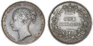 1 Шиллинг Соединённое королевство Великобритании и Ирландии (1801-1922) Серебро Виктория (1819 - 1901)