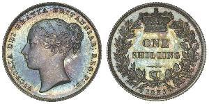 1 Шиллинг Соединённое королевство Великобритании и Ирландии (1801-1922) Серебро Виктория (1819 - 1901)