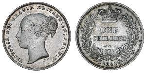 1 Шиллинг Соединённое королевство Великобритании и Ирландии (1801-1922) Серебро Виктория (1819 - 1901)
