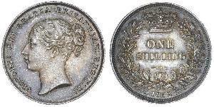 1 Шиллинг Соединённое королевство Великобритании и Ирландии (1801-1922) Серебро Виктория (1819 - 1901)