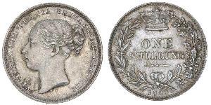 1 Шиллинг Соединённое королевство Великобритании и Ирландии (1801-1922) Серебро Виктория (1819 - 1901)