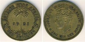 1 Шилінг British West Africa (1780 - 1960) Латунь Георг VI (1895-1952)