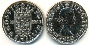 1 Шилінг Велика Британія (1922-) Нікель/Мідь Єлизавета II (1926-2022)