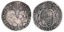 1 Шилінг Королівство Англія (927-1649,1660-1707) Срібло Марія I Кривава(1516-1558)