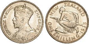 1 Шилінг Нова Зеландія Срібло Георг V (1865-1936)