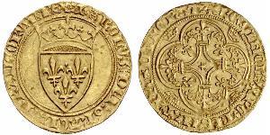 1 Экю Королевство Франция (843-1791) Золото Карл VI король Франции (1368-1422)
