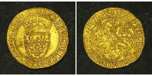 1 Экю Королевство Франция (843-1791) Золото Карл VI король Франции (1368-1422)