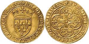 1 Экю Королевство Франция (843-1791) Золото Карл VI король Франции (1368-1422)