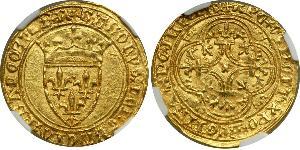 1 Экю Королевство Франция (843-1791) Золото Карл VI король Франции (1368-1422)