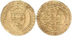 1 Экю Королевство Франция (843-1791) Золото Карл VI король Франции (1368-1422)