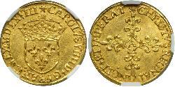 1 Экю Франкське королівство (843-1791) Золото Карл IX Валуа(1550 -1574)