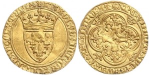 1 Экю Франкське королівство (843-1791) Золото Карл VI Божевільний (1368-1422)