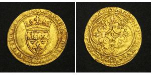 1 Экю Франкське королівство (843-1791) Золото Карл VI Божевільний (1368-1422)