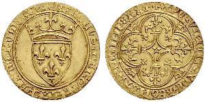 1 Экю Франкське королівство (843-1791) Золото Карл VI Божевільний (1368-1422)
