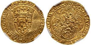 1 Экю Франкське королівство (843-1791) Золото Карл VI Божевільний (1368-1422)