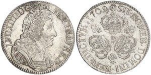 1 Экю Королевство Франция (843-1791) Серебро Людовик XIV (1638-1715)