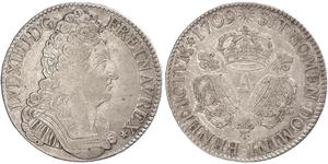 1 Экю Королевство Франция (843-1791) Серебро Людовик XIV (1638-1715)