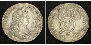 1 Экю Королевство Франция (843-1791) Серебро Людовик XIV (1638-1715)