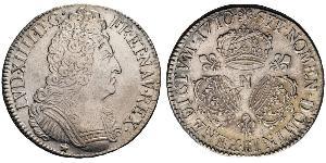 1 Экю Королевство Франция (843-1791) Серебро Людовик XIV (1638-1715)