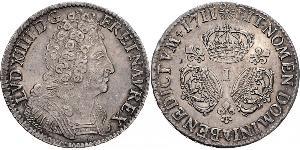 1 Экю Королевство Франция (843-1791) Серебро Людовик XIV (1638-1715)
