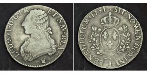 1 Экю Королевство Франция (843-1791) Серебро Людовик XVI (1754 - 1793)
