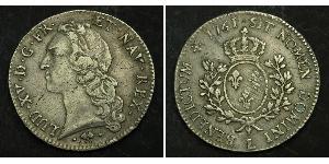 1 Экю Франкське королівство (843-1791) Срібло Людовик XV(1710-1774)