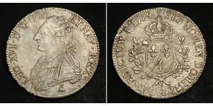 1 Экю Франкське королівство (843-1791) Срібло Людовик XVI (1754 - 1793)