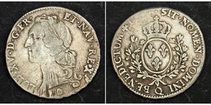 1 Экю Франкське королівство (843-1791) Срібло Людовик XV(1710-1774)