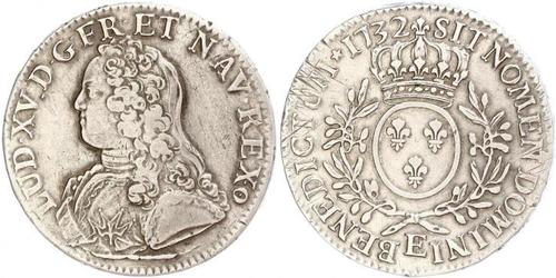 1 Экю Франкське королівство (843-1791) Срібло Людовик XV(1710-1774)