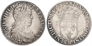 1 Экю Франція Срібло Людовик XIV (1638-1715)