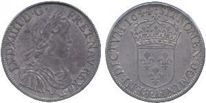 1 Экю Франція Срібло Людовик XIV (1638-1715)