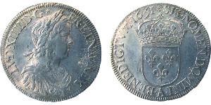 1 Экю Франція Срібло Людовик XIV (1638-1715)