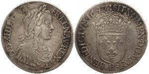 1 Экю Франція Срібло Людовик XIV (1638-1715)