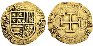 1 Эскудо Габсбургская империя (1526-1804) / Испания Золото Филипп II (король Испании) (1527-1598)