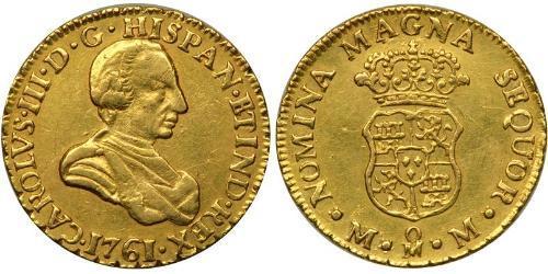 1 Эскудо Новая Испания (1519 - 1821) Золото Карл III король Испании (1716 -1788)