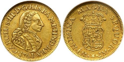 1 Эскудо Перу Золото Карл III король Испании (1716 -1788)
