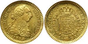 1 Эскудо Чили Золото Карл III король Испании (1716 -1788)