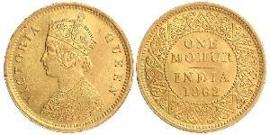 1vet Mohur Britisch-Indien (1858-1947) Gold Victoria (1819 - 1901)